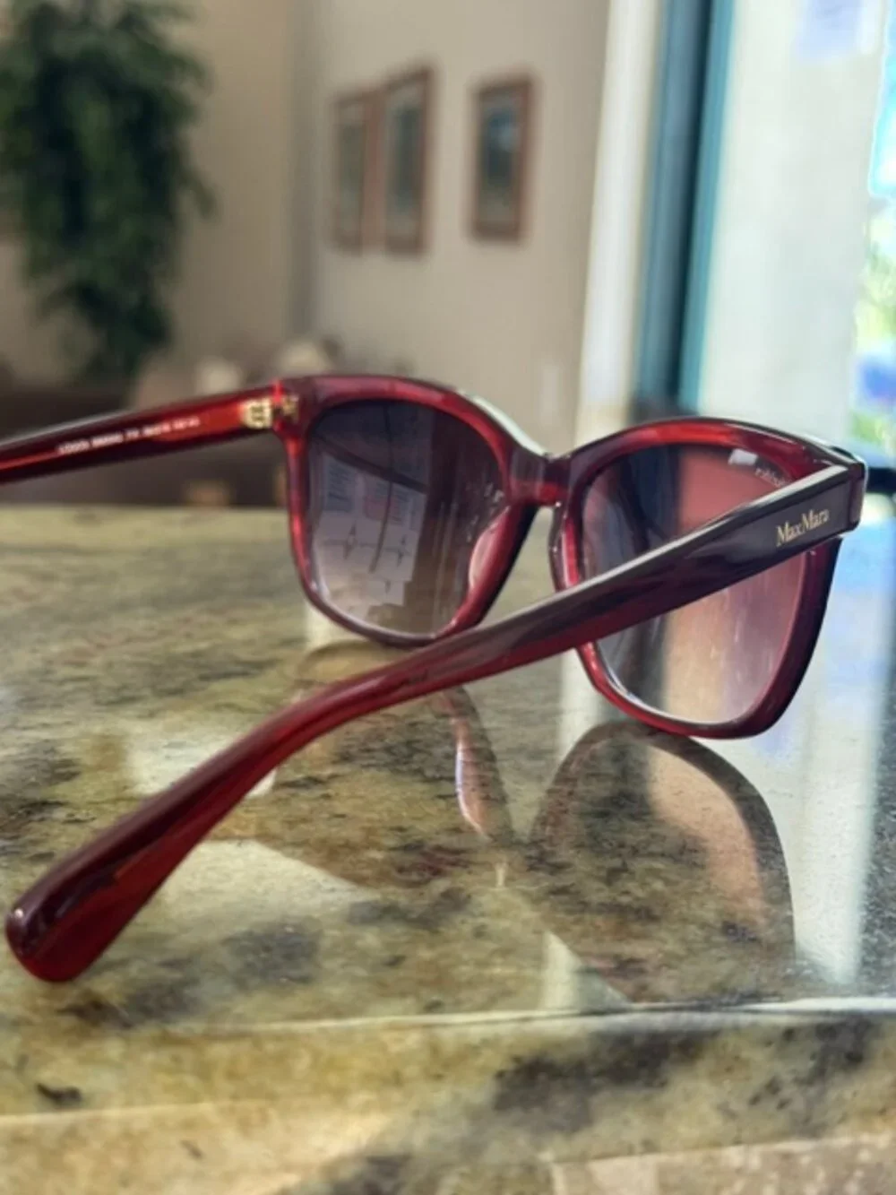 Max Mara MM0042 05B Bordeaux Cat-Eye Sunglasses 56-16-140 New w/Case FREE SHIP!!